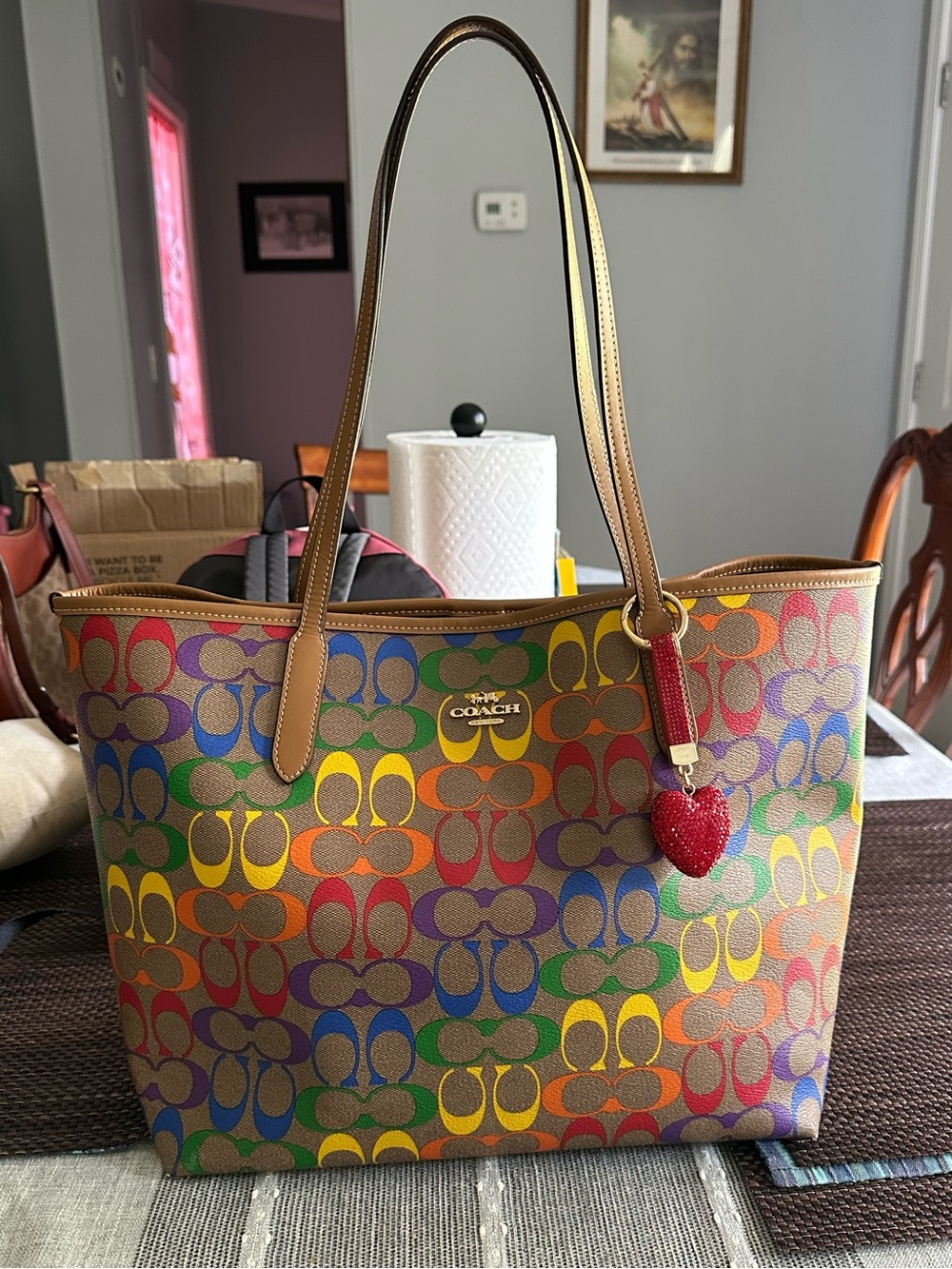 Coach Pride City Tote in Rainbow Signature